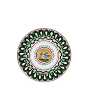 Oca Green Pattern Imperial Plate Set