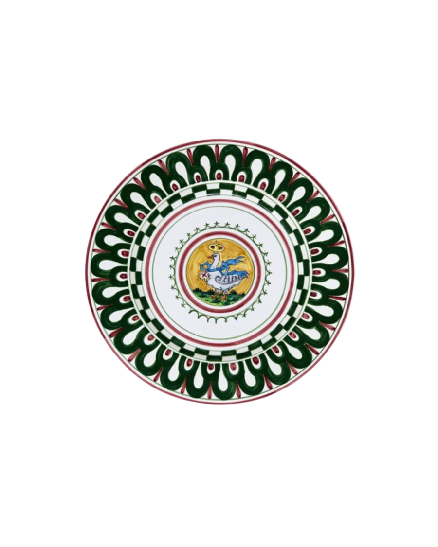 Oca Green Pattern Imperial Plate Set