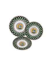Oca Green Pattern Imperial Plate Set