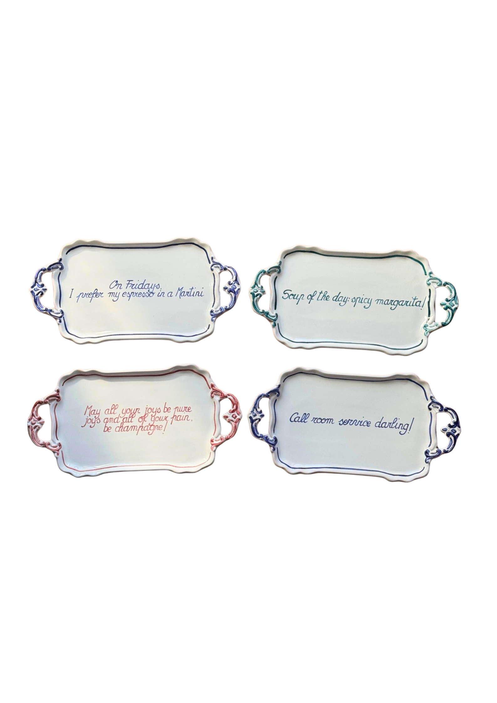 Sveva's Home Ceramic Tray «On Fridays I prefer my espresso in a Martini»