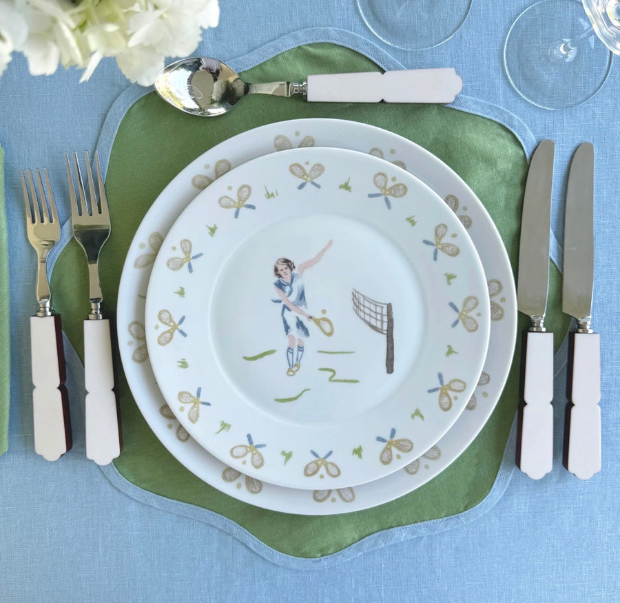 Tennis lady dinner plate (set of 4)
