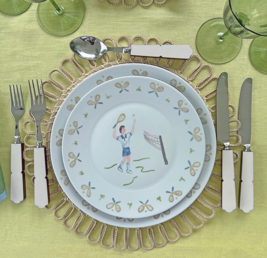 Tennis gentleman dinner plate (set of 4)