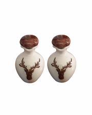 Sveva's Home Ceramic Deer Olive Oil and Vinegar Bottles Set of 2