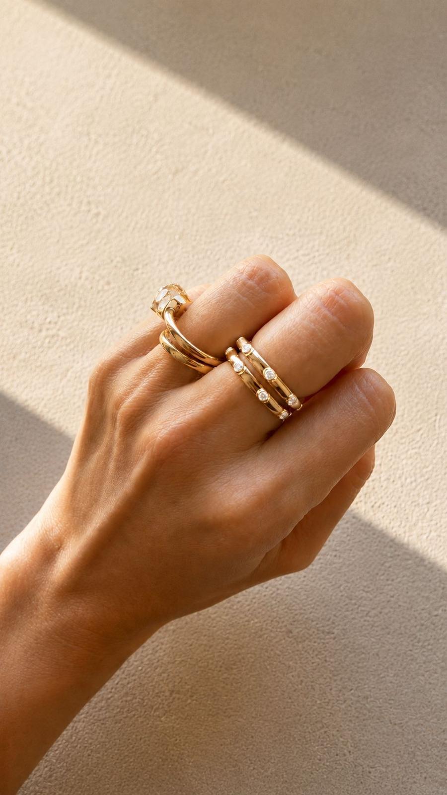 ALL-GOLD DIAMOND – Classic Gold Diamond Band Ring