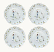 Tennis gentleman dinner plate (set of 4)