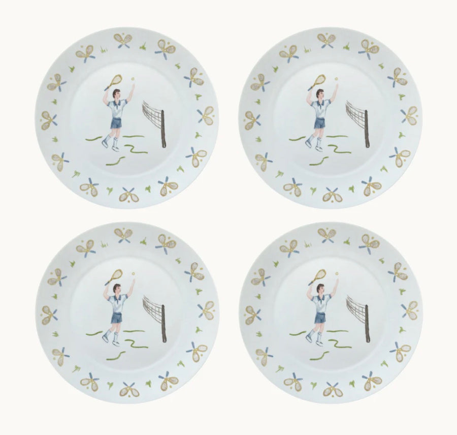 Tennis gentleman dinner plate (set of 4)