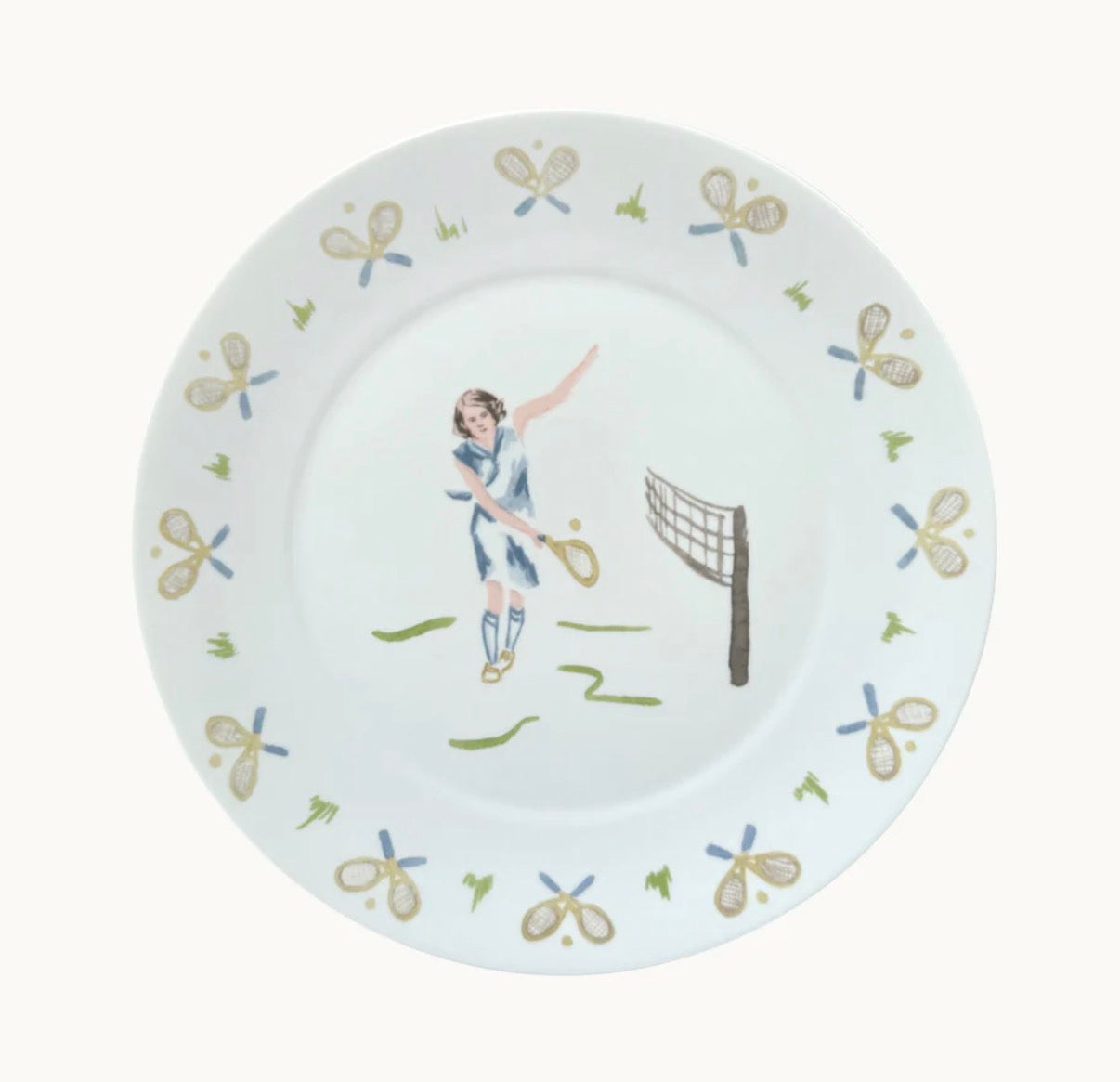 Tennis lady dinner plate (set of 4)