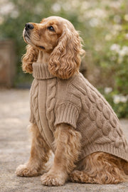 Cable Knit Dog Sweater – 100% Wool