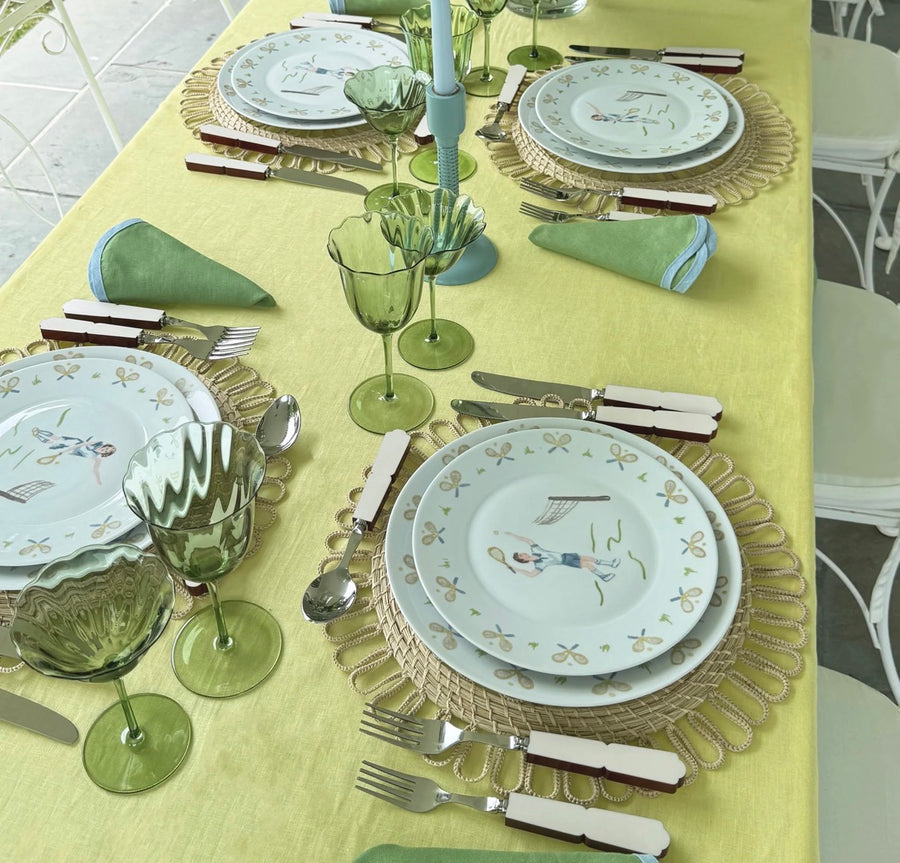 Tennis lady dinner plate (set of 4)