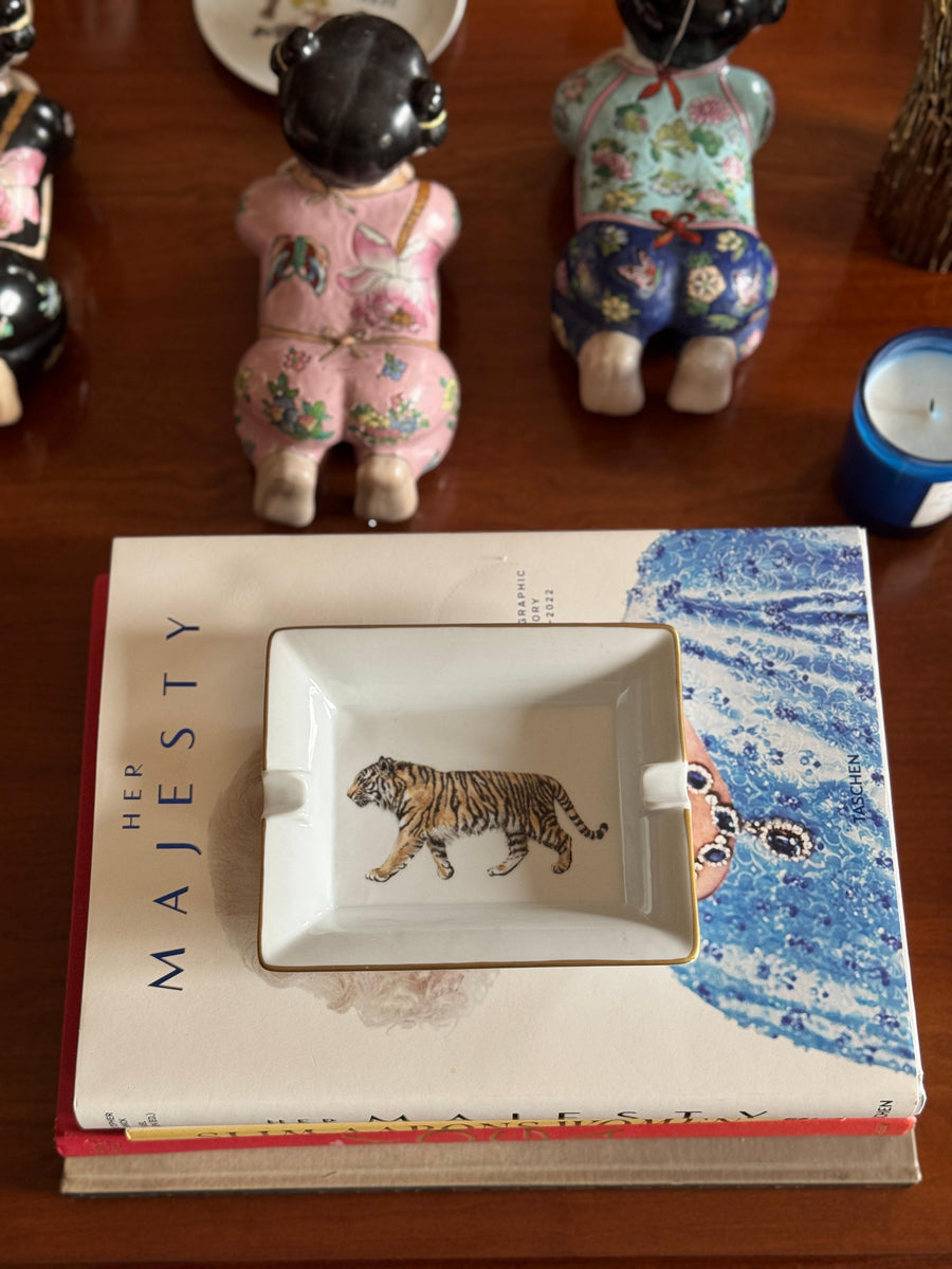 Sveva's Home Porcelain Tiger Ashtray