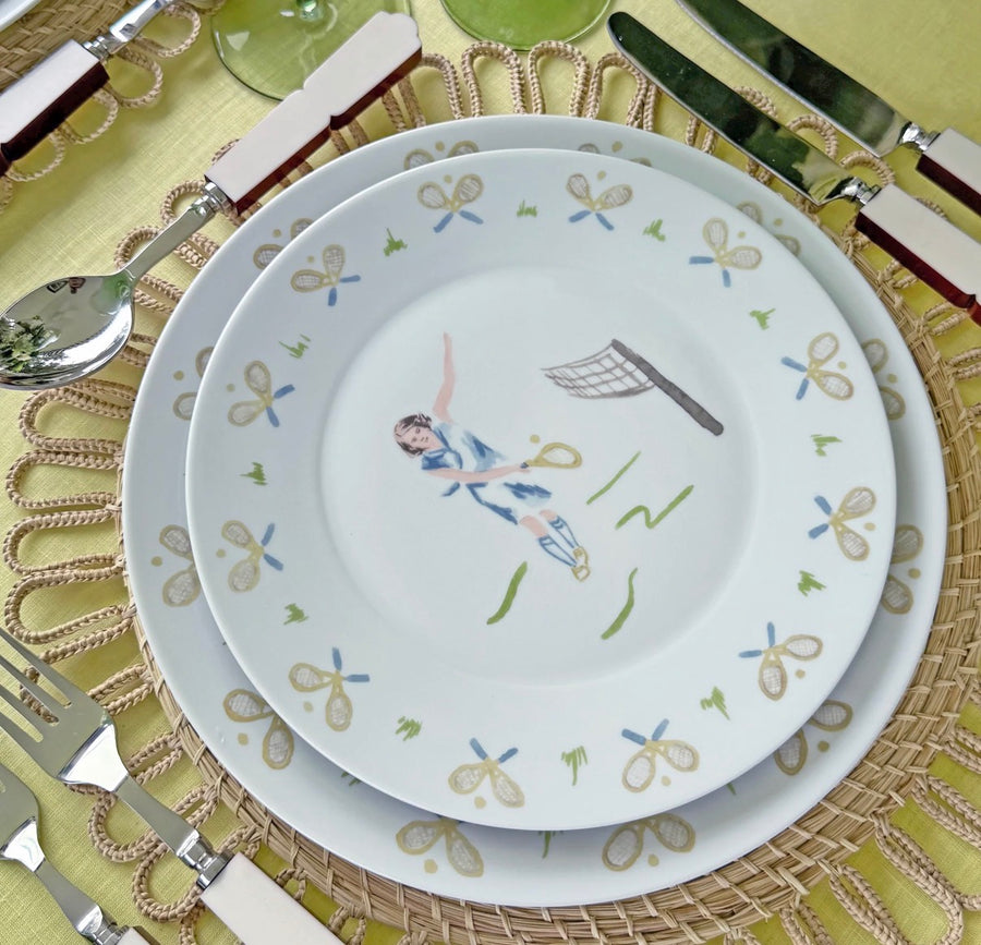 Tennis lady dinner plate (set of 4)