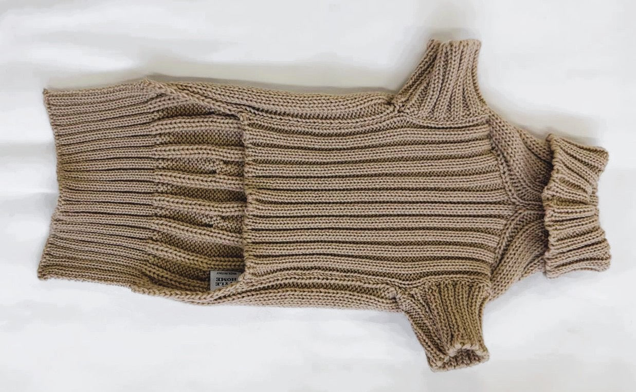 Cable Knit Dog Sweater – 100% Wool