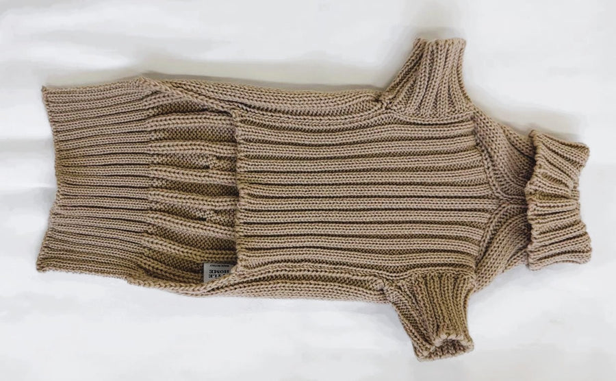 Cable Knit Dog Sweater – 100% Wool