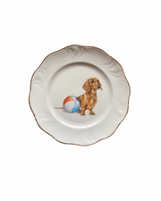 Sveva's Home Porcelain Puppy Plate Set of 4