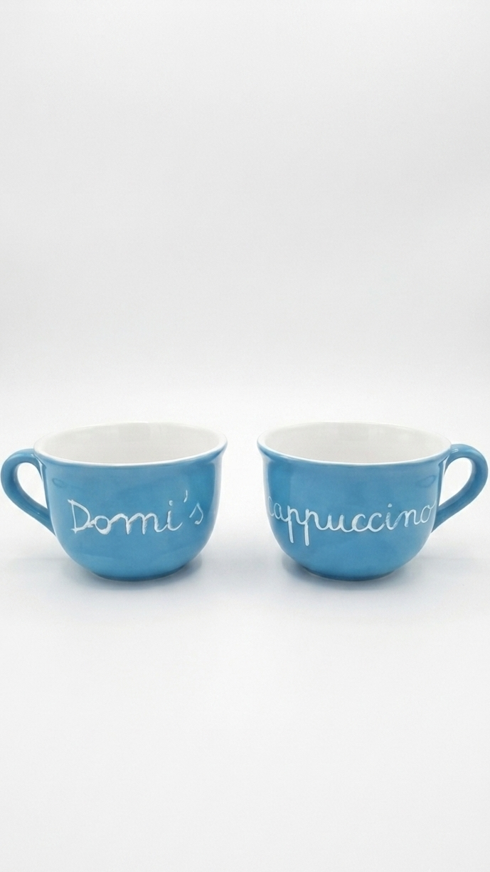 Personalised Capuccino Ceramic Mug (set of 2)