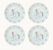 Tennis lady dinner plate (set of 4)