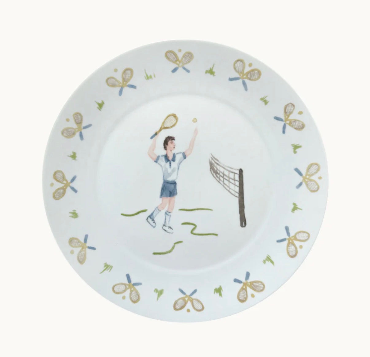 Tennis gentleman dinner plate (set of 4)