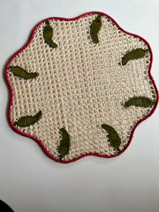 Scalloped Chili Pepper Handwoven Placemat (set of 4)