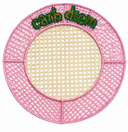 Embroidered Rattan Placemats with Fun Quotes (set of 4)