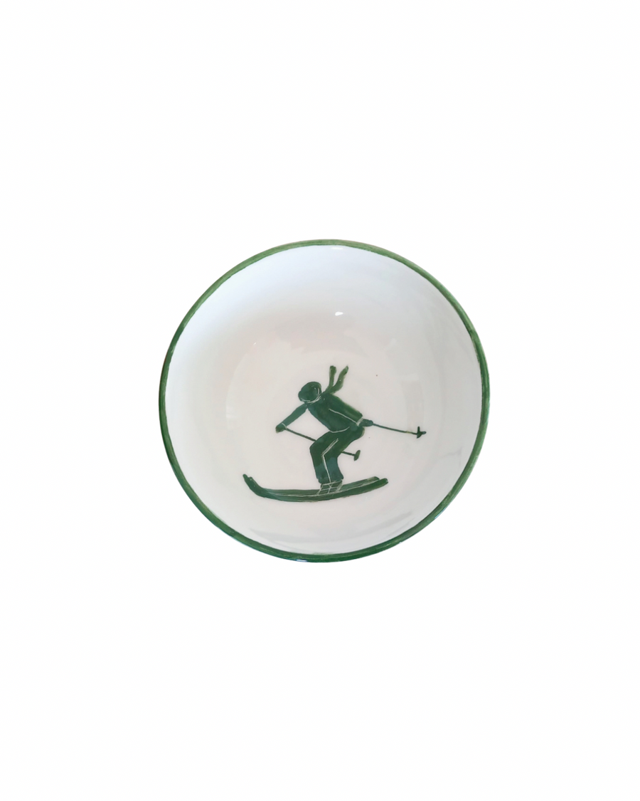 Sveva's Home Ceramic  Alpine Skier Bowls Set of 4