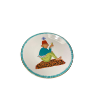 Sveva's Home Porcelain Monkey Martini Blue Ashtray