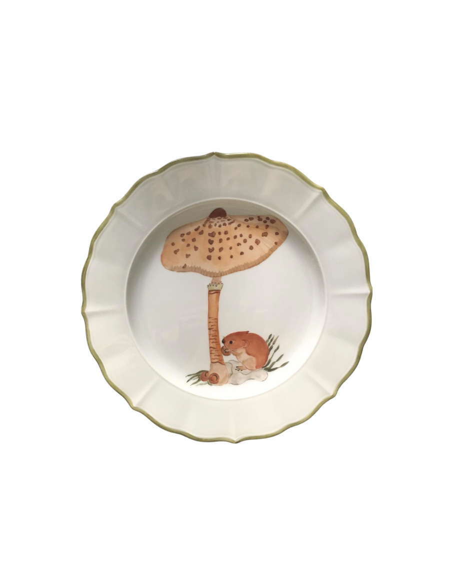 Sveva's Home Porcelain Mushroom Plate Set of 4