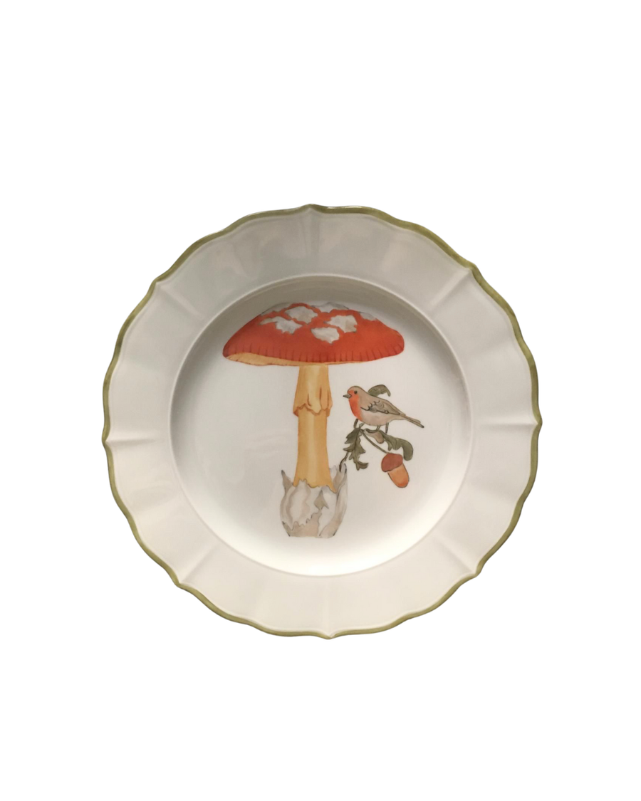 Sveva's Home Porcelain Mushroom Plate Set of 4