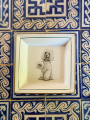 Porcelain Poodle Ashtray