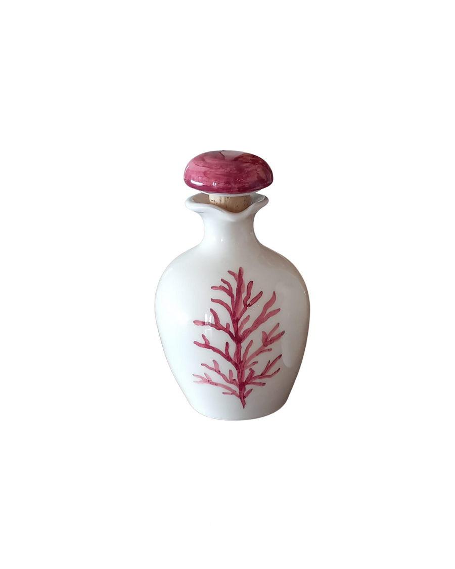 Sveva's Home Ceramic Coral Olive Oil and Vinegar Bottles Set of 2