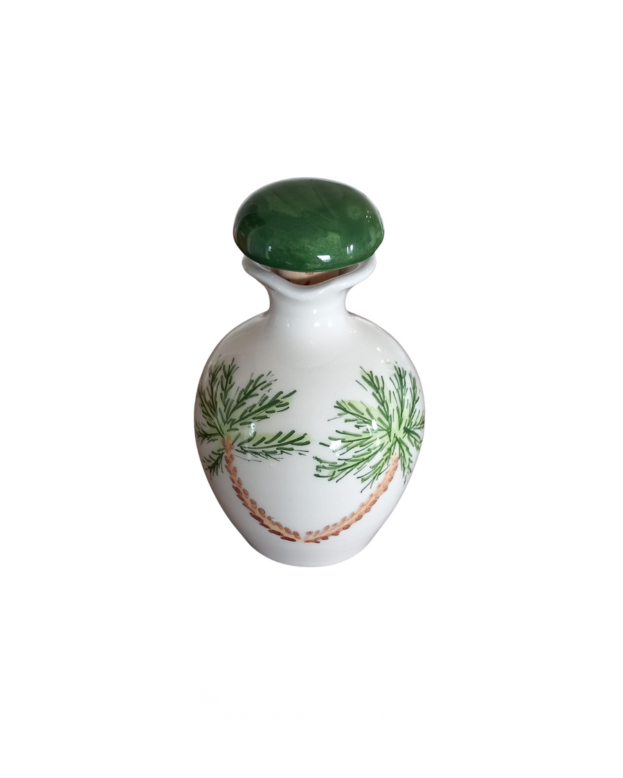 Sveva's Home Ceramic Palm Tree Olive Oil and Vinegar Bottles Set of 2