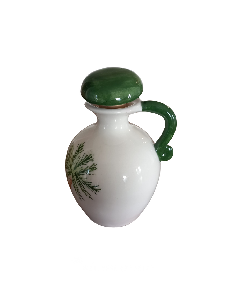Sveva's Home Ceramic Palm Tree Olive Oil and Vinegar Bottles Set of 2