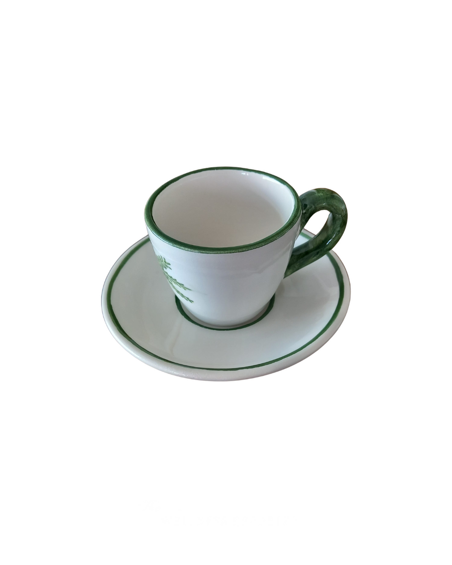 Sveva's Home Ceramic Palm Tree Espresso Cup Set of 4