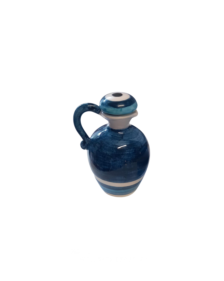 Sveva's Home Ceramic Evil Eye Olive Oil and Vinegar Bottles Set of 2