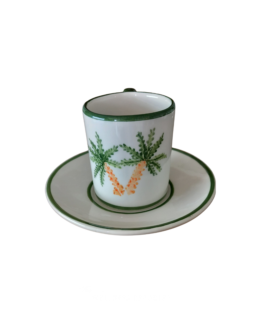 Sveva's Home Ceramic Palm Tree Mugs Set of 4