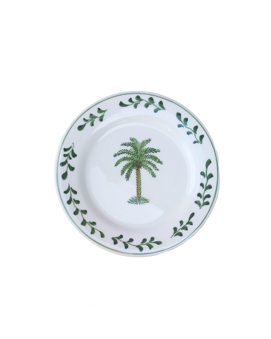 Sveva's Home Ceramic Palm Tree Big and Small Dining Plates Set of 4