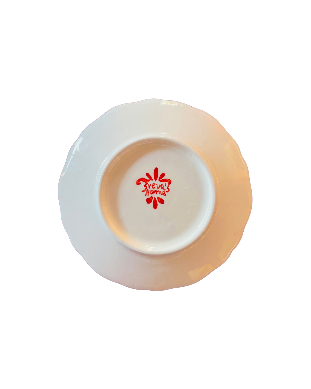 Sveva's Home Ceramic "I dream of Panettone and Tortellini all year" Ceramic Scalloped Plate Set of 4
