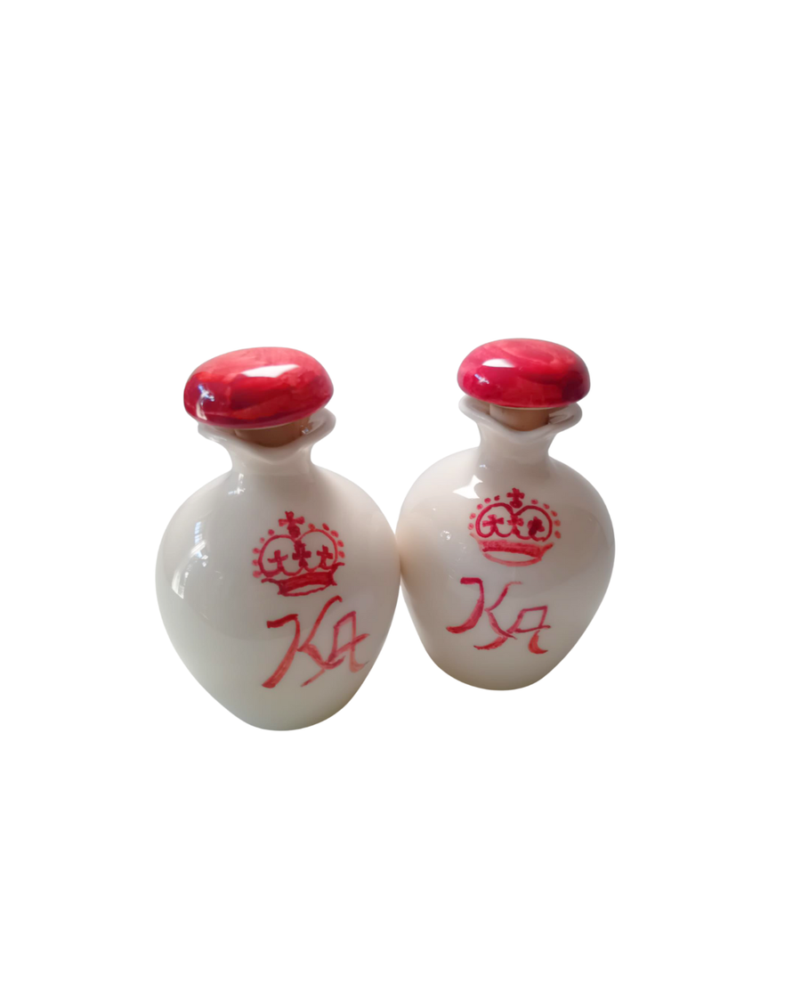 Sveva's Home Ceramic Personalised Olive Oil and Vinegar Bottles Set of 2