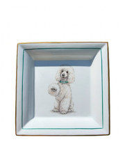 Porcelain Poodle Ashtray